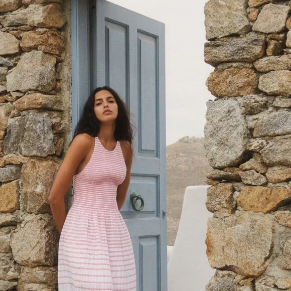 Three Graces "Soleil" Dress in Graduated Stripe, size 4US/8UK - Picture 9 of 9